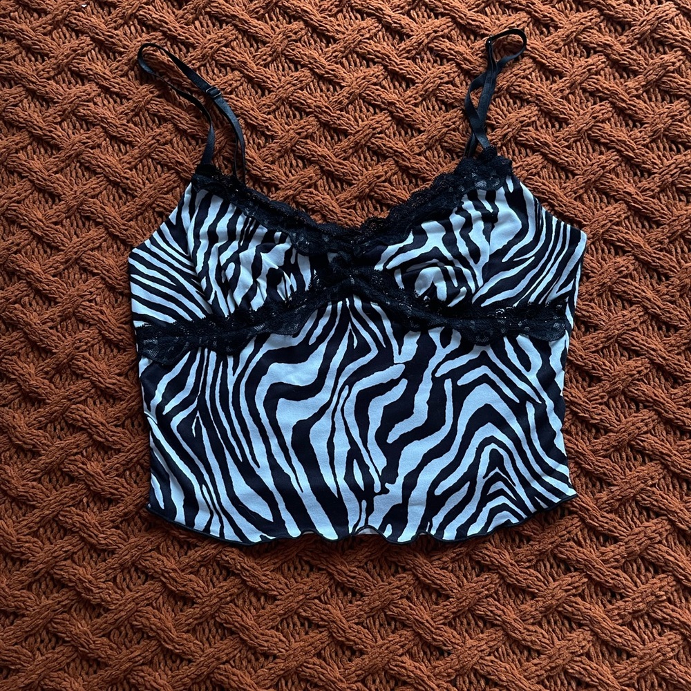 shein zebra cami size s